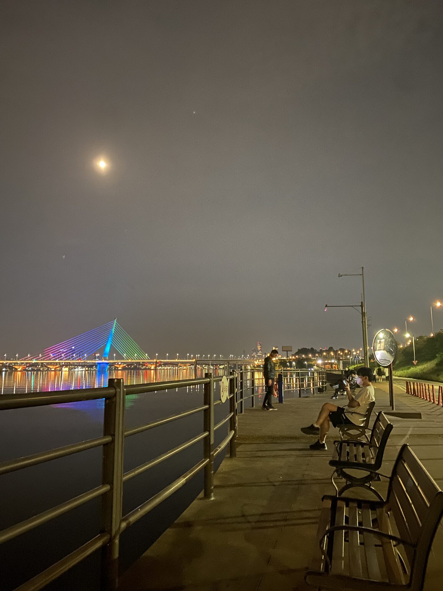 The riverside after dark
