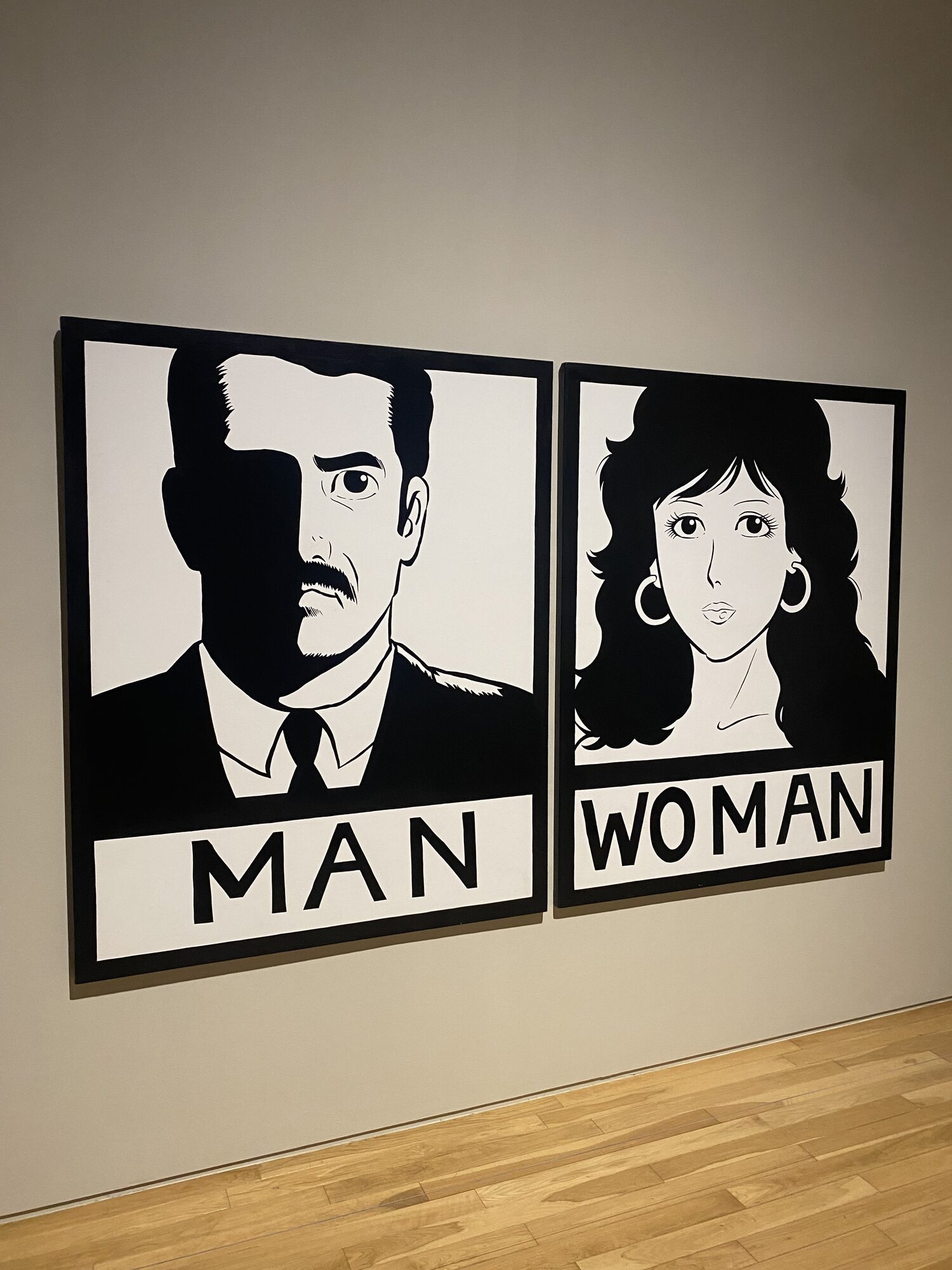 Man and Woman, in ink